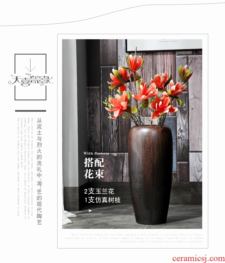 Jingdezhen ceramic vase landing restoring ancient ways is the sitting room hotel club dry flower arranging TV ark home furnishing articles POTS
