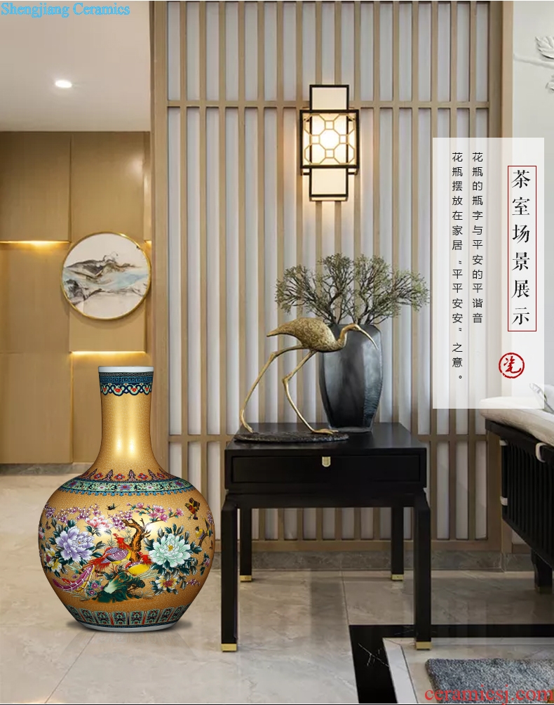 Jingdezhen ceramics of large vases, flower implement flower arranging living room home decoration ceramic bottle furnishing articles