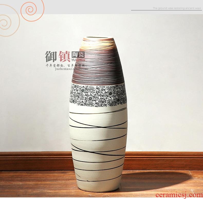 Jingdezhen household act the role ofing is tasted furnishing articles sitting room creative handicraft art big vase decoration decoration wine cabinet TV ark