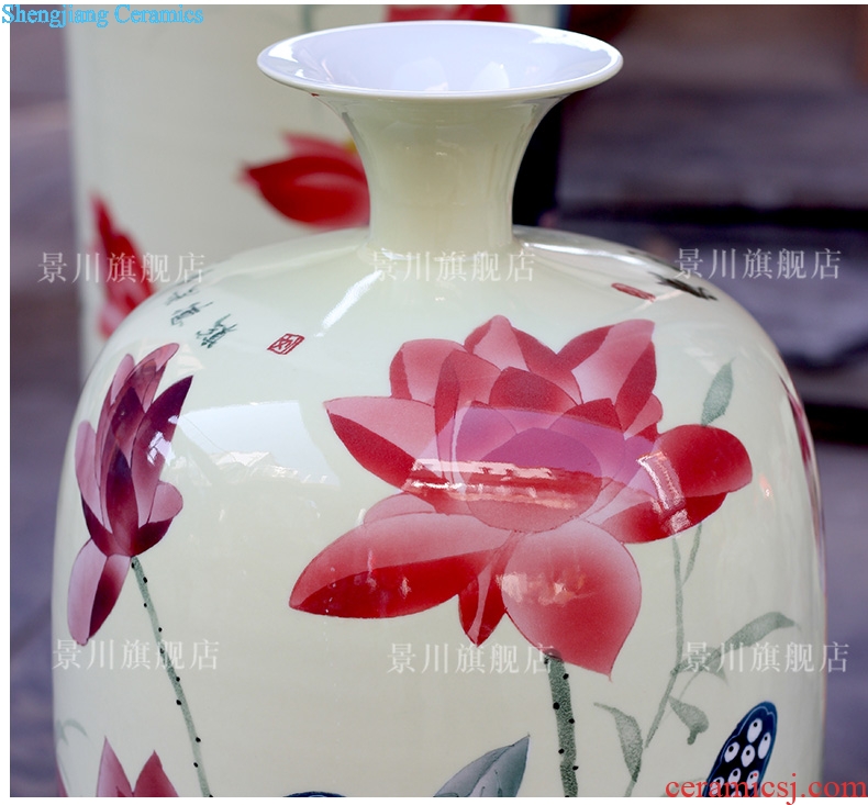 Jingdezhen ceramic vase hand-painted scent figure contemporary and contracted vase figure study of home sitting room hotel furnishing articles