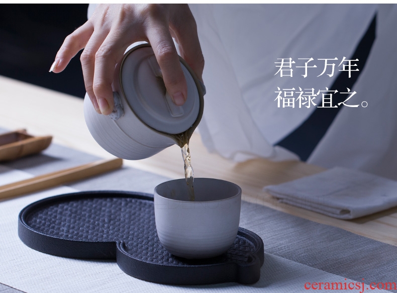 Million kilowatt/ceramic tea tray # single creative tea adopt multi-function gourd water small tea tray tea tray