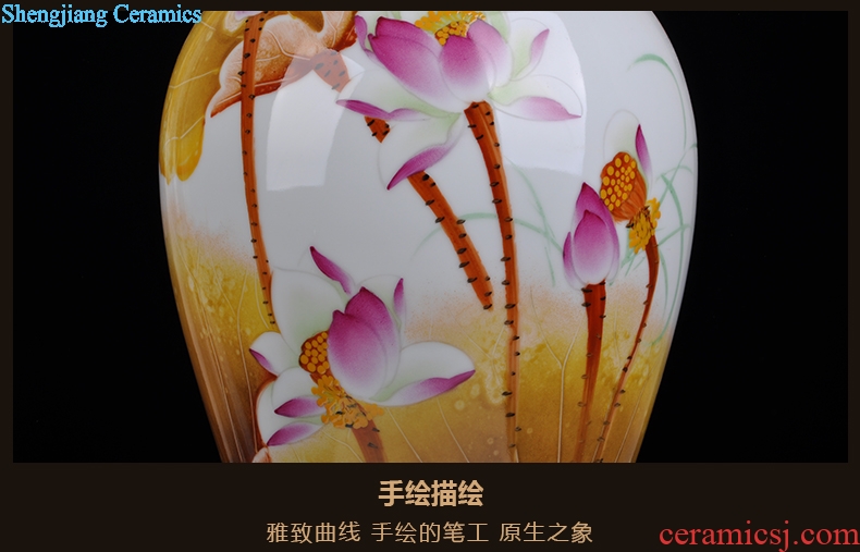 Celebrity famous jingdezhen ceramics powder enamel porcelain vase hand-painted home sitting room adornment handicraft furnishing articles