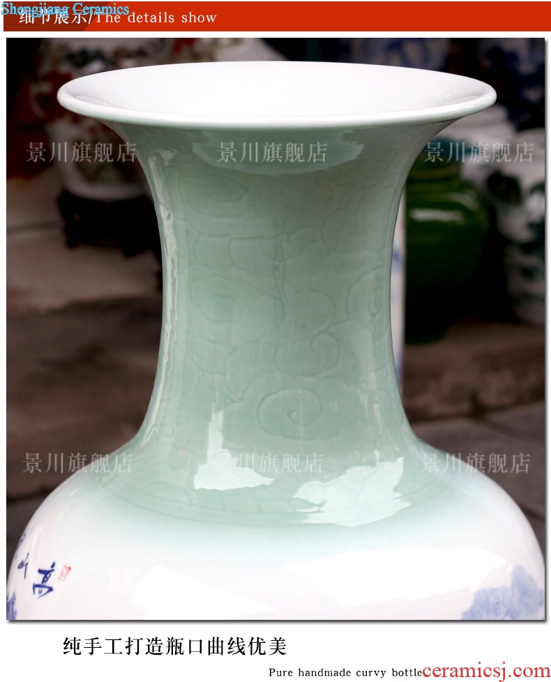 Jingdezhen ceramic hand picked home sitting room hotel modern flower arrangement of large vase act the role ofing is tasted furnishing articles