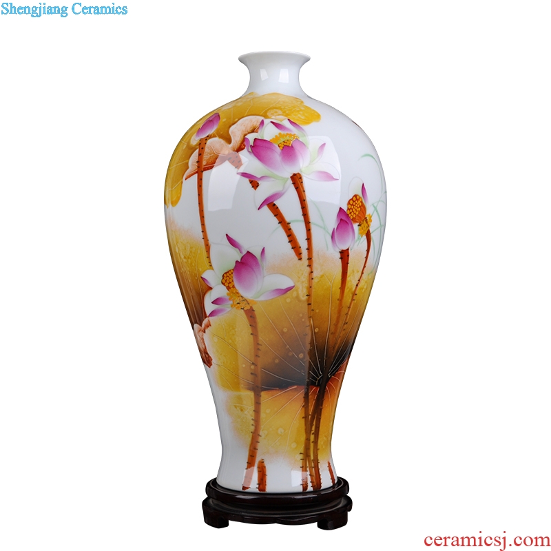 Celebrity famous jingdezhen ceramics powder enamel porcelain vase hand-painted home sitting room adornment handicraft furnishing articles