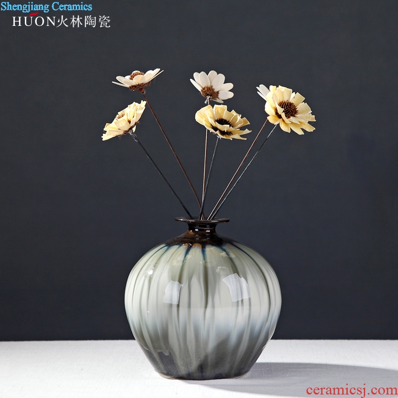 Creative Europe type restoring ancient ways of Chinese style household soft adornment sitting room furnishing articles of handicraft pottery and porcelain vases, pottery flower arrangement