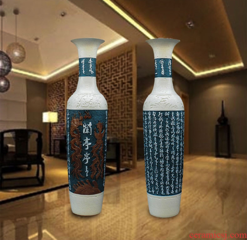 Jingdezhen ceramics vase manual sculpture of large vase prose poetry sitting room adornment is placed