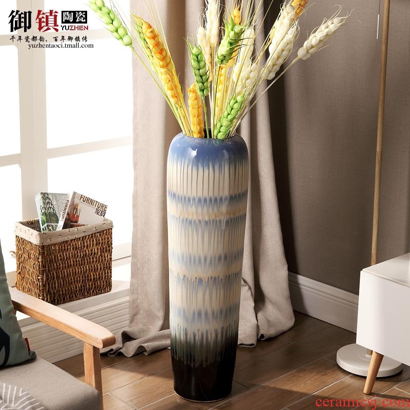 Jingdezhen European modern creative arts household act the role ofing is tasted big sitting room ground vase vases, flower arranging furnishing articles