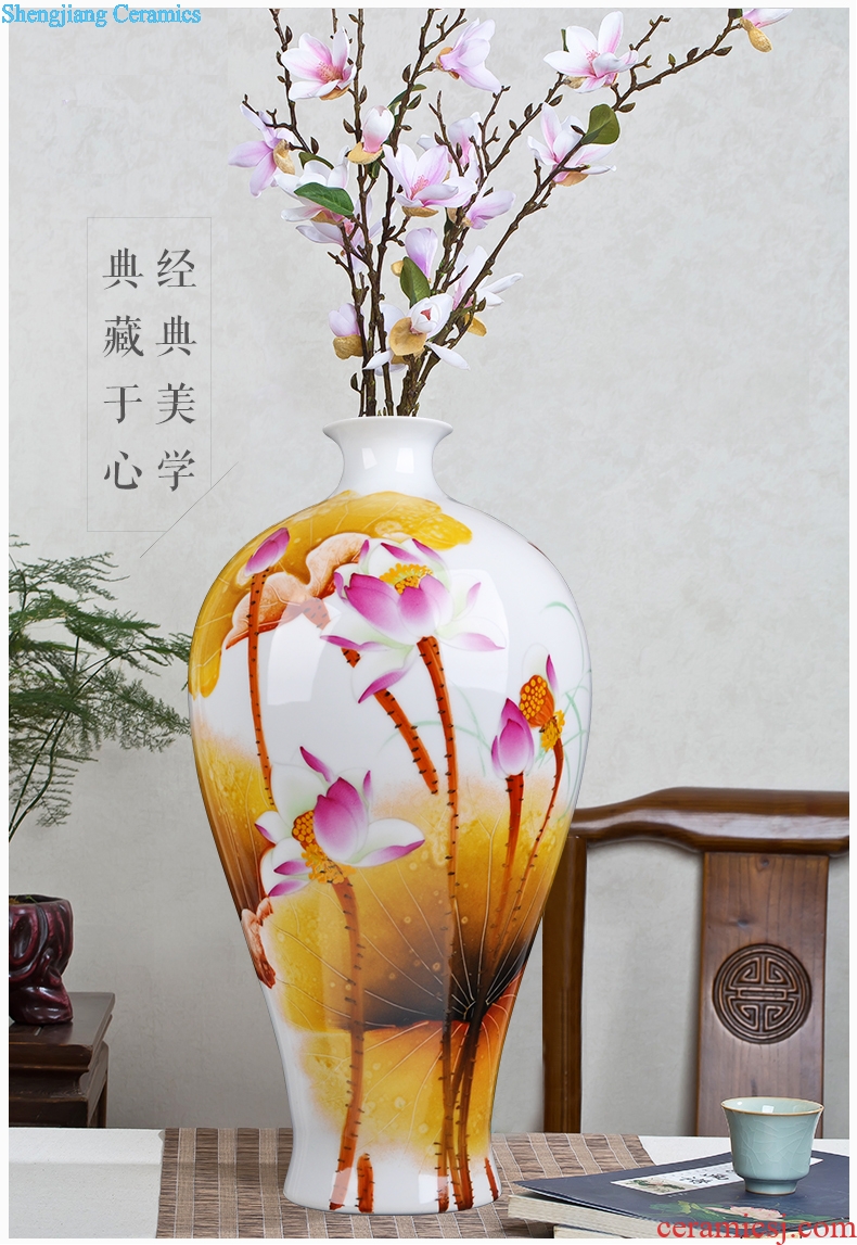 Celebrity famous jingdezhen ceramics powder enamel porcelain vase hand-painted home sitting room adornment handicraft furnishing articles