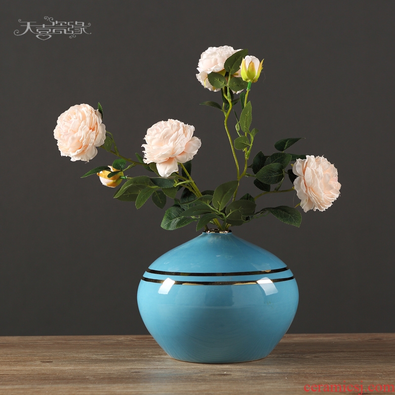 Nordic postmodern ceramic vase sitting room dining-room ikea contracted creative light luxury style household flower arranging, furnishing articles