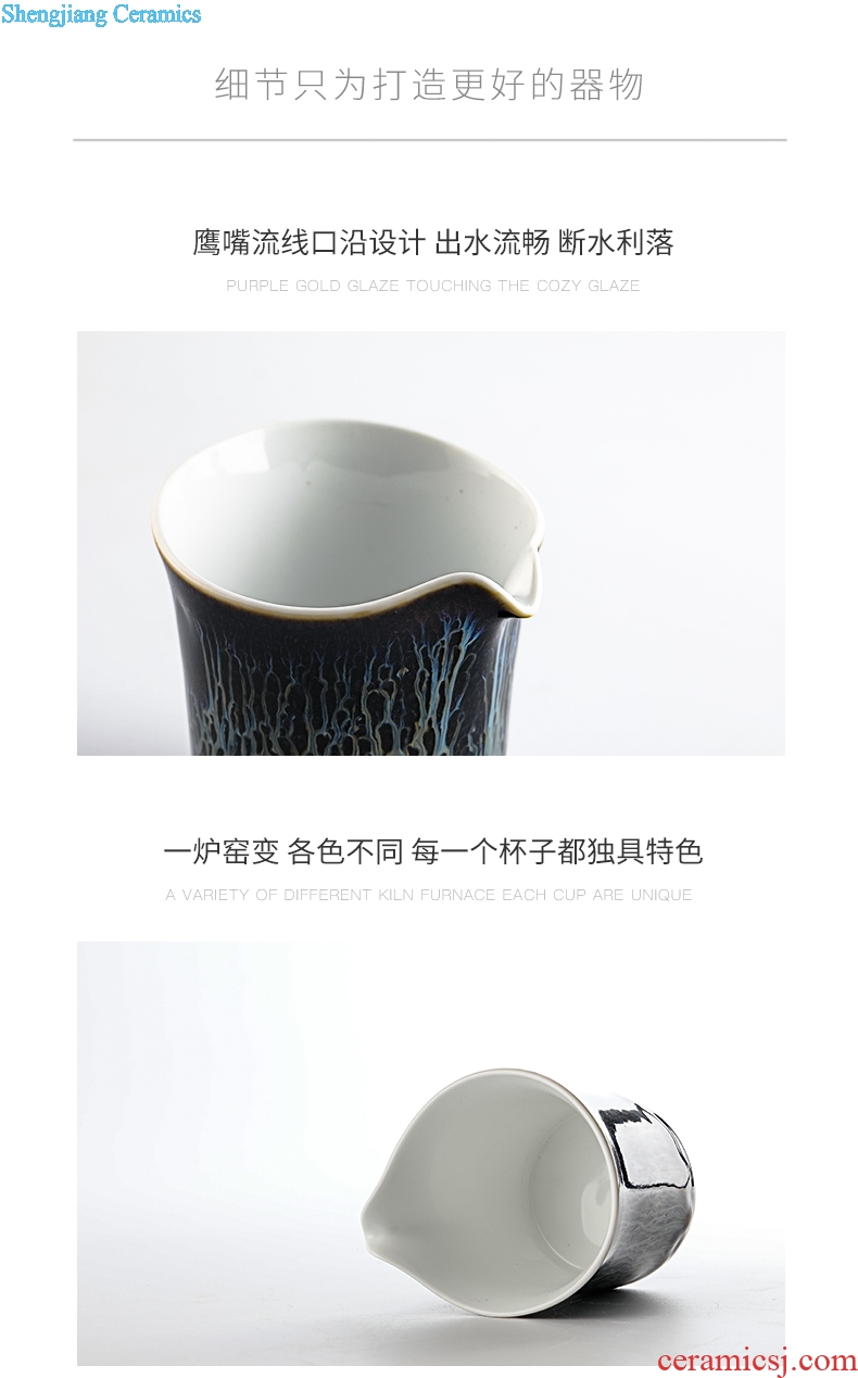 TaoXiChuan jingdezhen ceramic temmoku variable glaze large antique fair mug heat points tea, kungfu tea accessories
