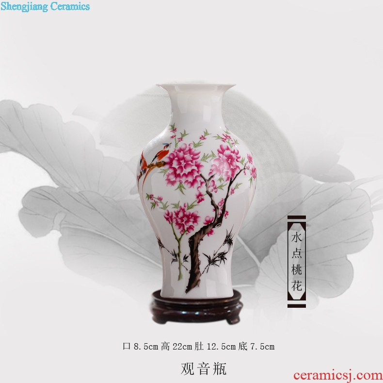 Contracted sitting room packages mailed jingdezhen porcelain vase famille rose porcelain vase modern fashionable household decoration decoration