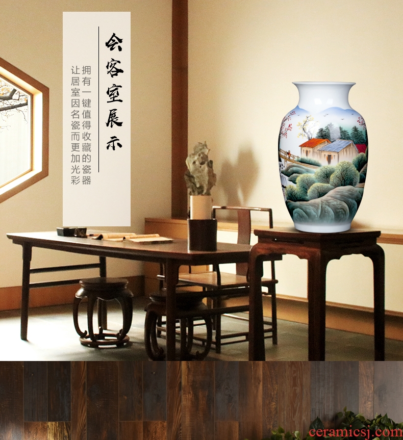 Jingdezhen ceramic hand-painted ceramic vase celebrity famous Bridges porcelain modern home furnishing articles