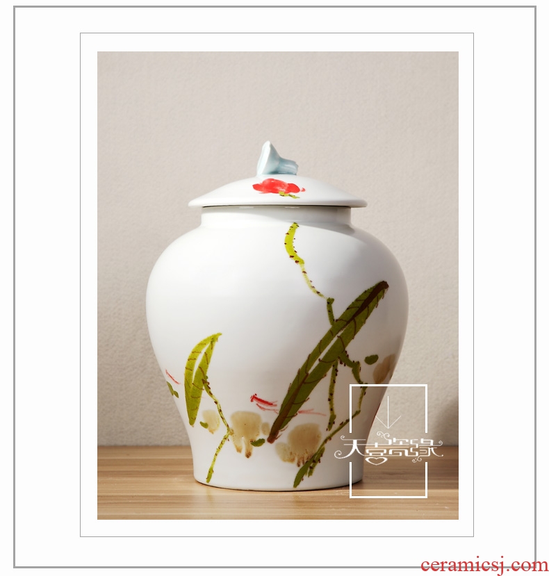 Jingdezhen Chinese hand-painted ceramic receive TV cabinet storage tank is the sitting room porch three-piece vase planting furnishing articles