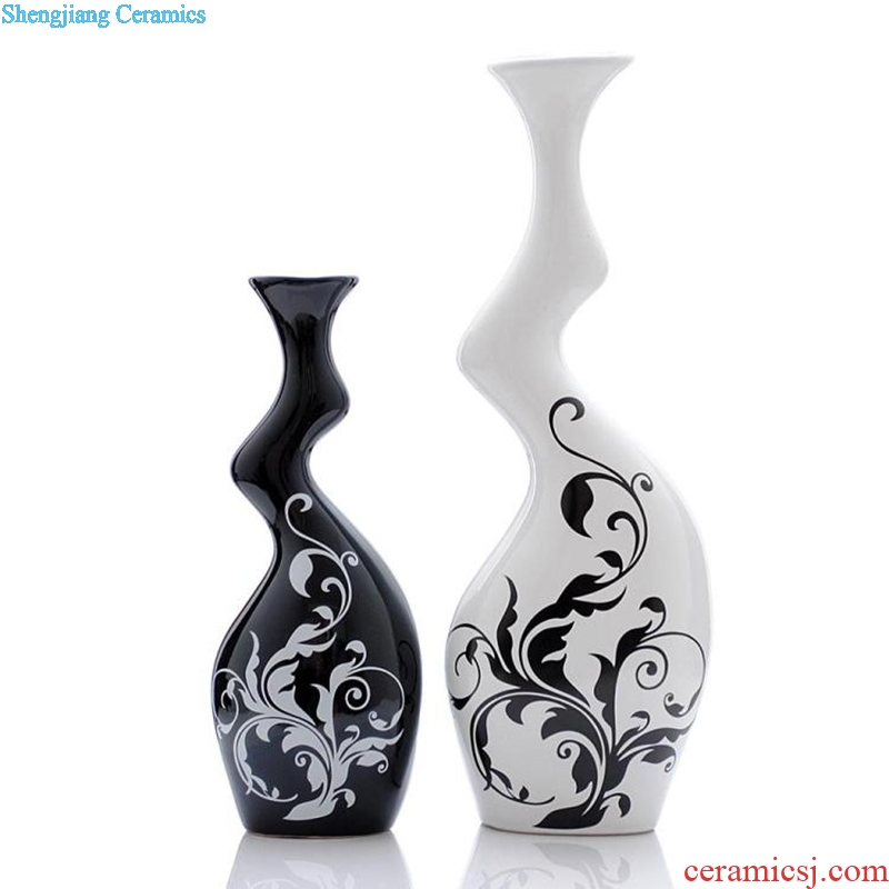 Contemporary and contracted vases, flower receptacle sitting room creative TV ark home decoration ceramic handicraft furnishing articles