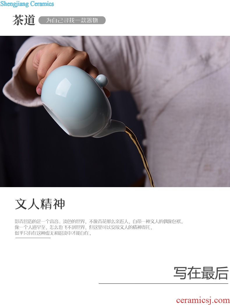 Creative TaoXiChuan jingdezhen ceramic side the kung fu tea set household teapot pure manual pure color