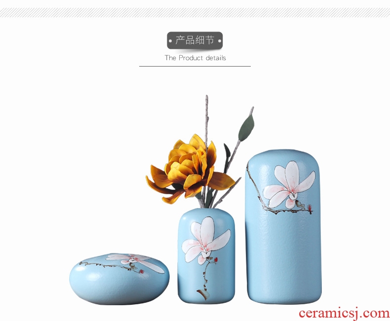 Contemporary and contracted ceramic flower arrangement sitting room dry vase creative fashion TV table wine household soft adornment