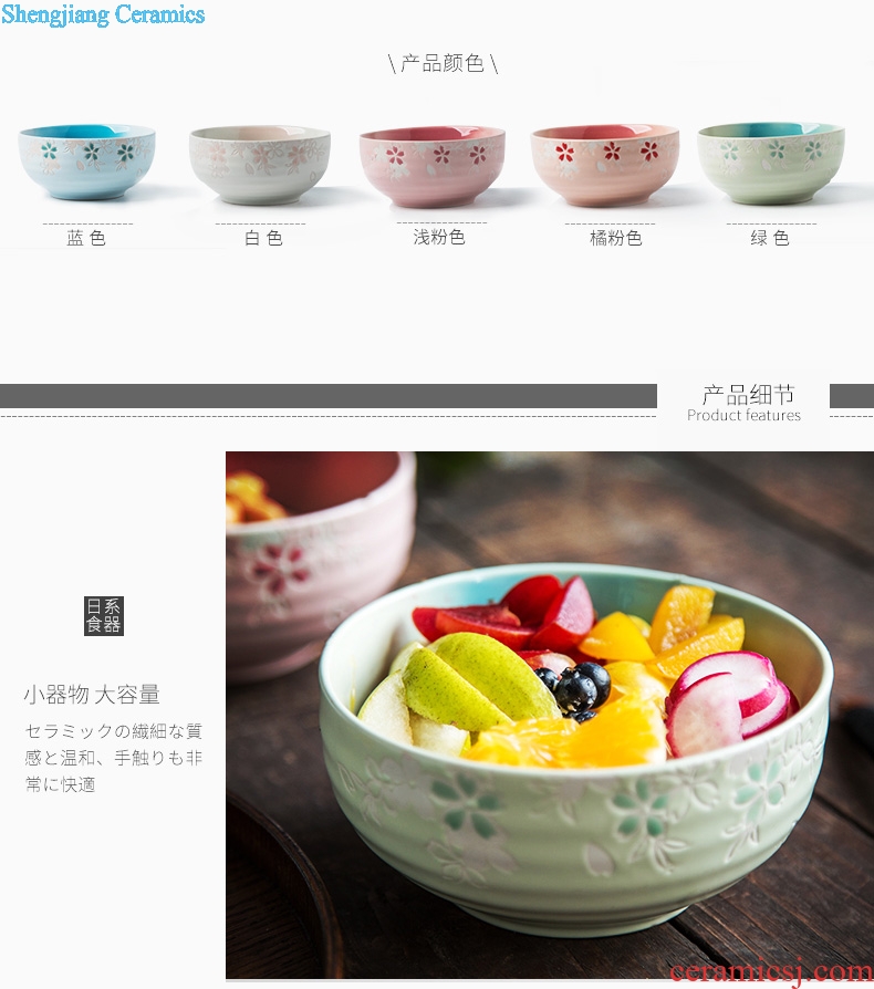 Million fine ceramic tableware Japanese large small rainbow noodle bowl bowl dessert to eat rice bowls bowl bowl of salad bowl bowl blossoms