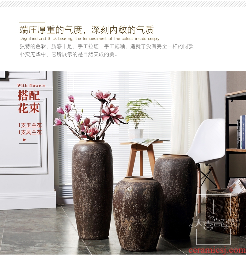 Jingdezhen Europe type restoring ancient ways TV cabinet floor vase the sitting room porch decoration to the hotel club flower arranging furnishing articles POTS