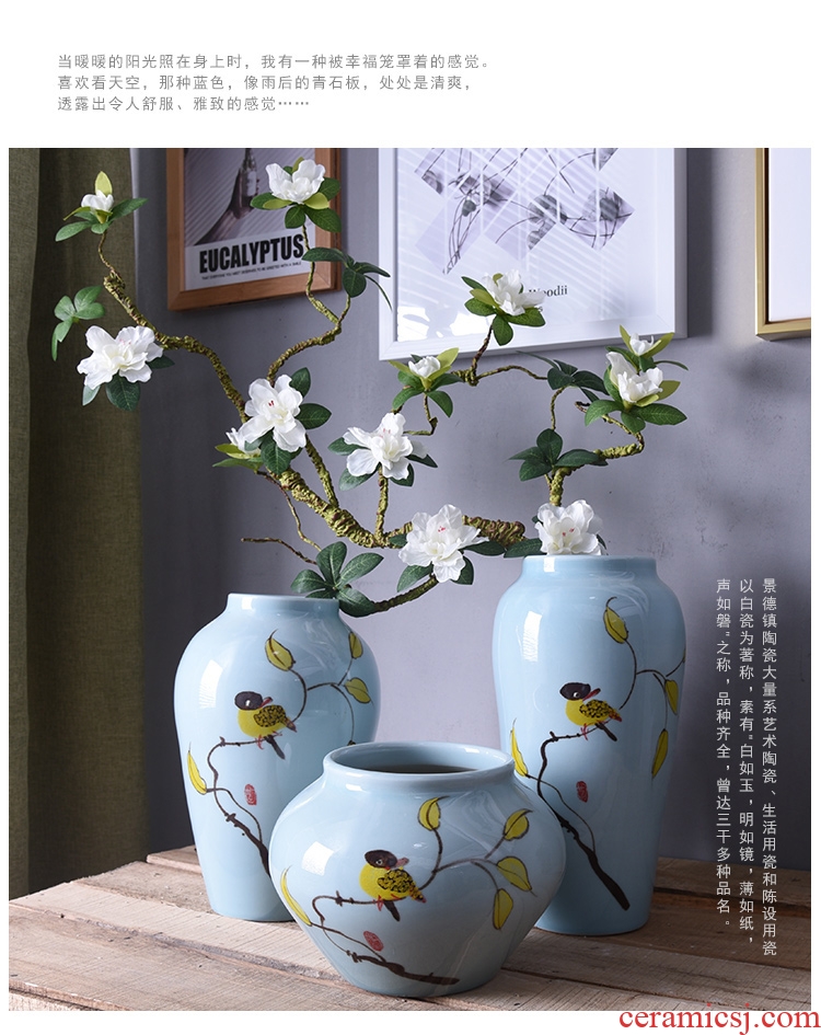 New Chinese vase hand-painted ceramic flower adornment mesa sitting room tea table table, TV ark place jingdezhen