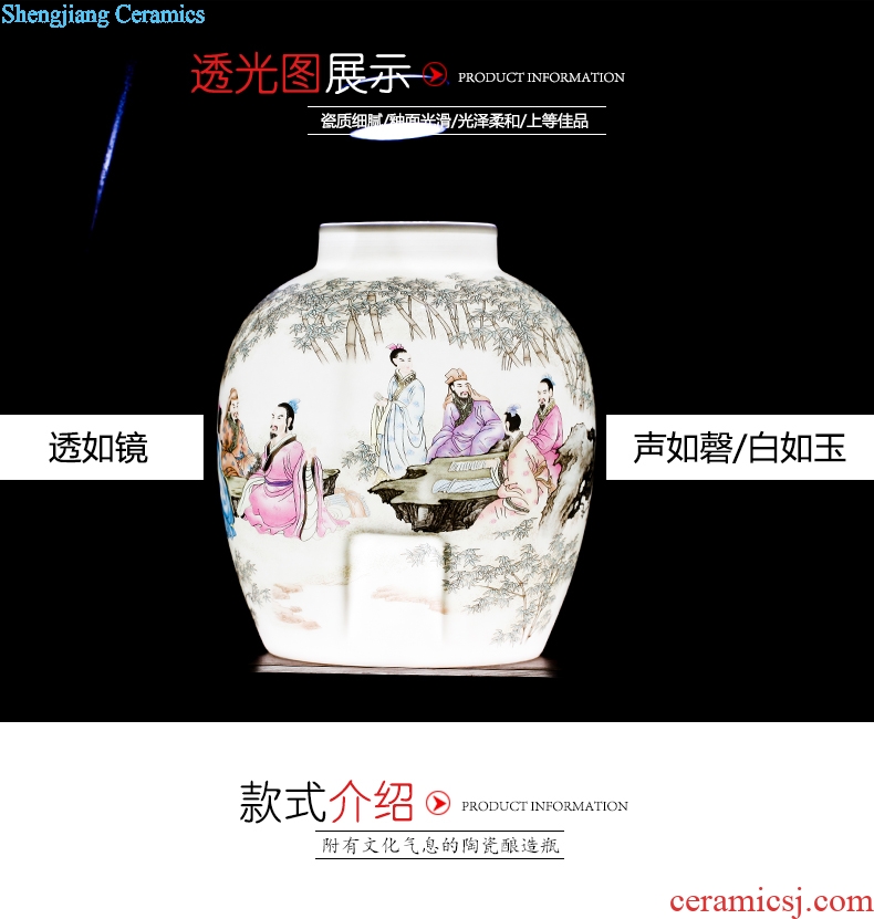 City palace lane jingdezhen ceramic jars 10 jins 20 jins 30 pounds it with leading bubble bottle wine jar jar