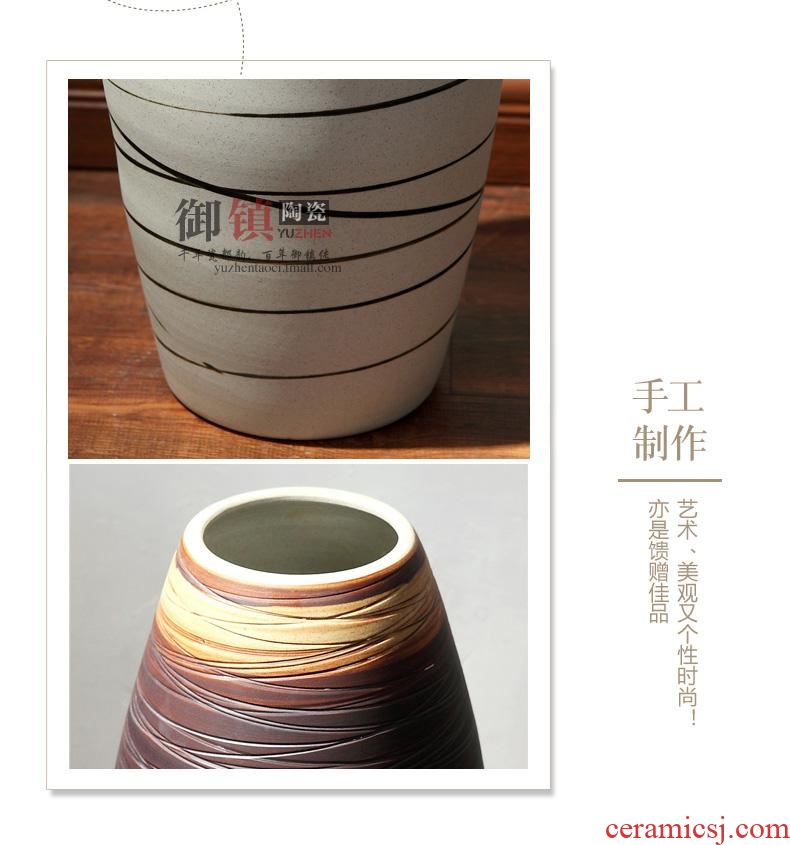 Jingdezhen household act the role ofing is tasted furnishing articles sitting room creative handicraft art big vase decoration decoration wine cabinet TV ark