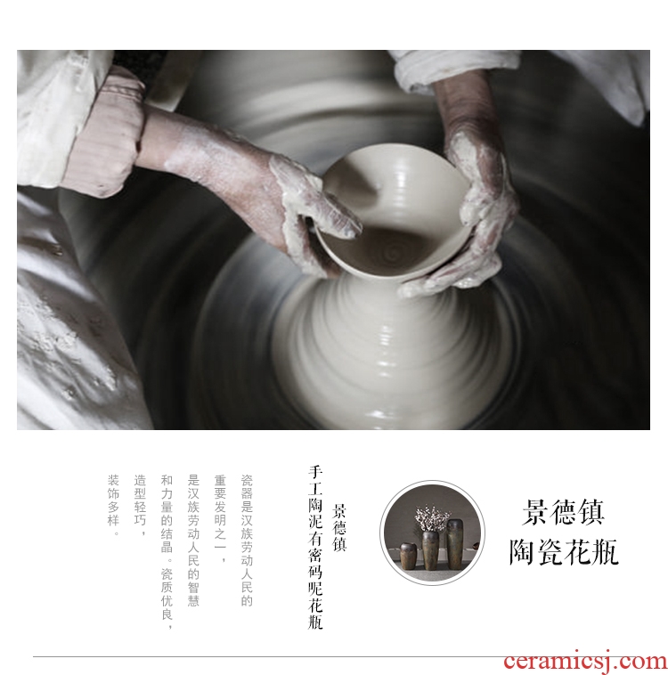 Jingdezhen Chinese style restoring ancient ways is the sitting room of large vase do old coarse pottery flower arranging flower art ceramic vases, home furnishing articles