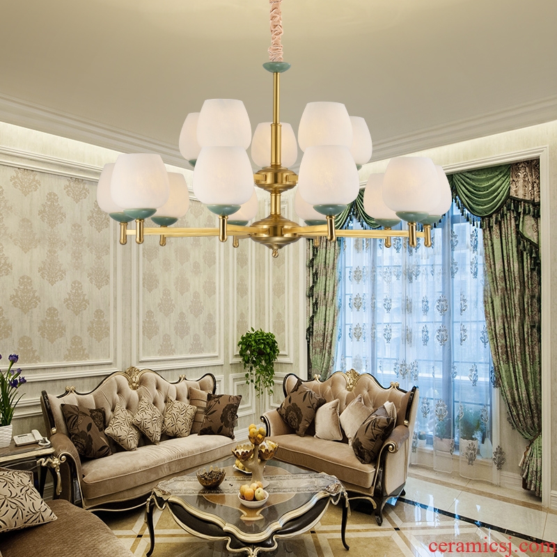 All copper pendant contracted and contemporary ceramic European sitting room bedroom villa dining room lighting lamps and lanterns is Jane's restaurant