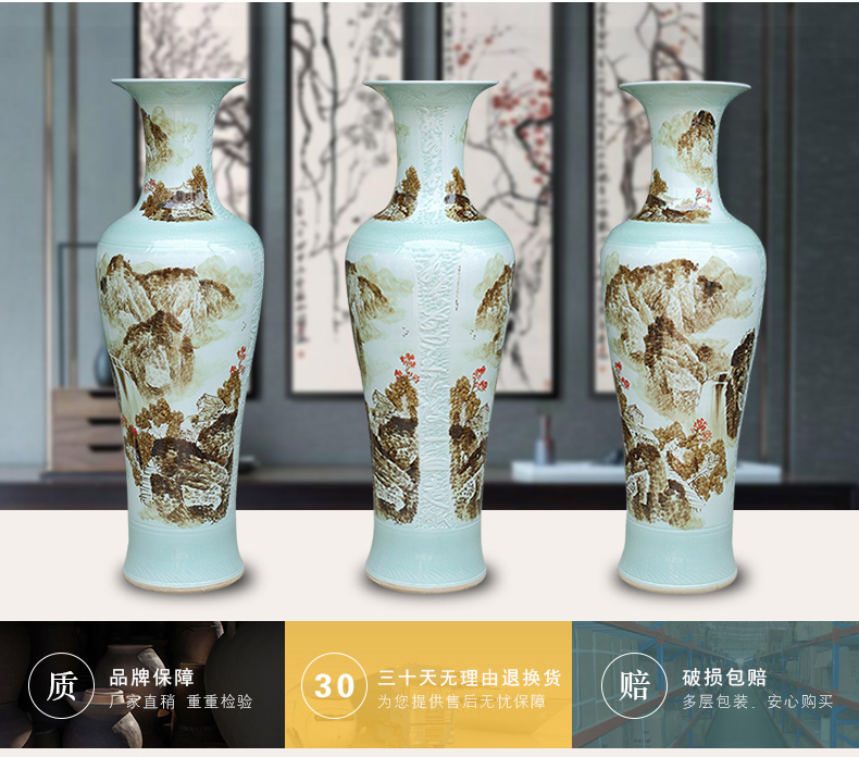 Jingdezhen ceramics hand-painted sitting room of large vase 1 m 2 TV ark of new Chinese style porch place gifts