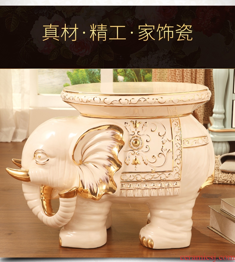 Vatican Sally's ceramic elephant in shoes stool luxurious sitting room porch european-style decorative furnishing articles housewarming gift