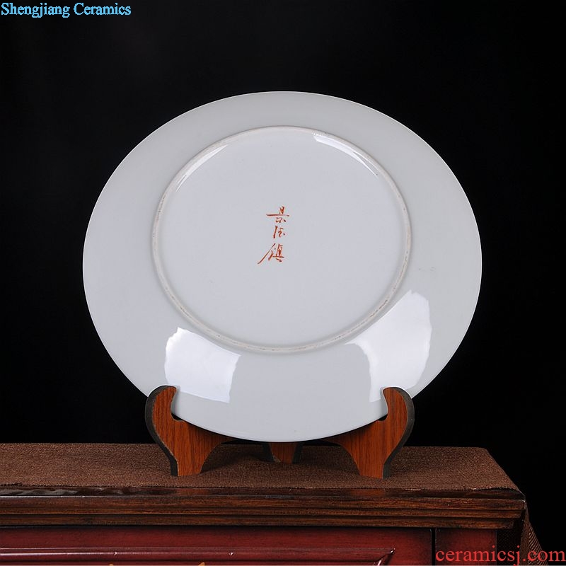 Hang dish of jingdezhen ceramics decoration plate of hand-painted "Bridges the somebody else sit home decoration handicraft furnishing articles