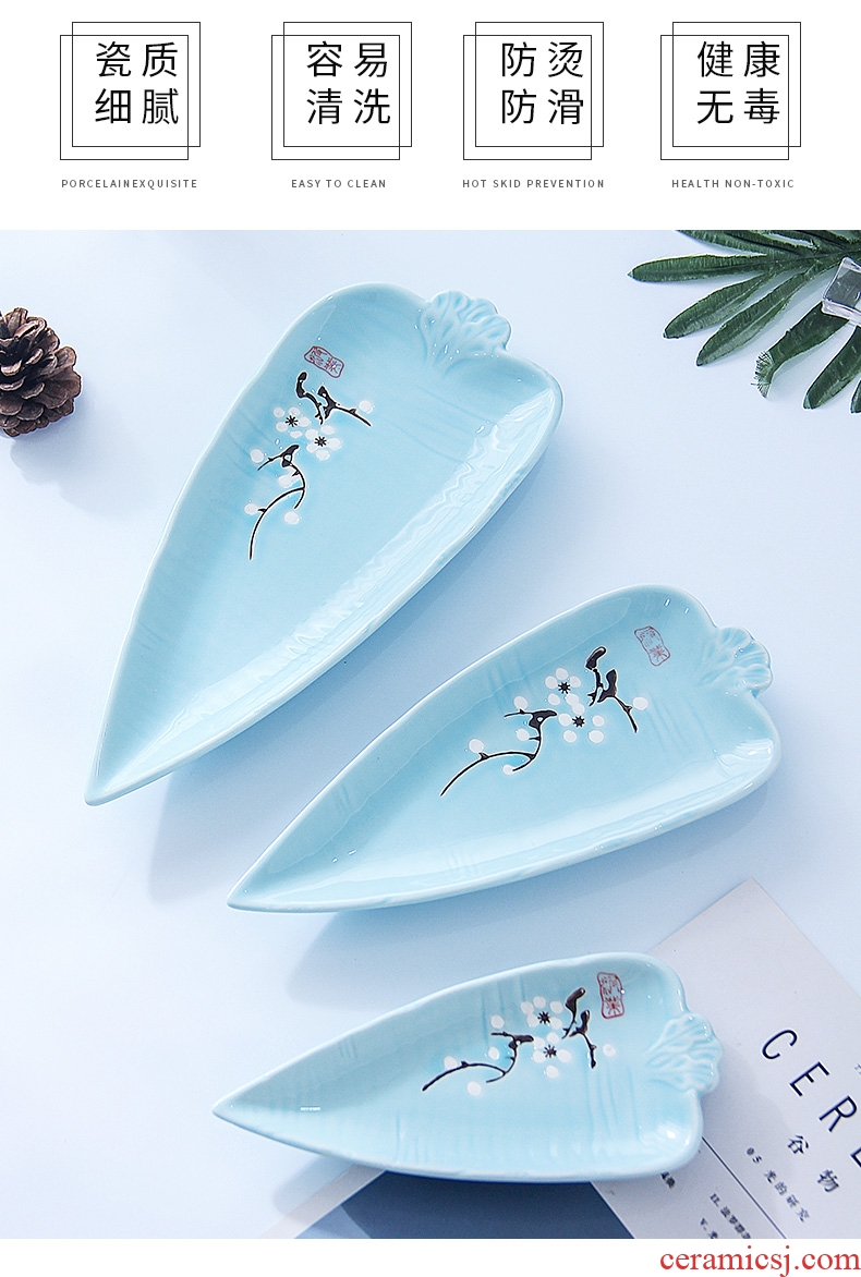 Ceramic plate creative contracted household 0 cute the irregular loading plate breakfast dish of Japanese dishes