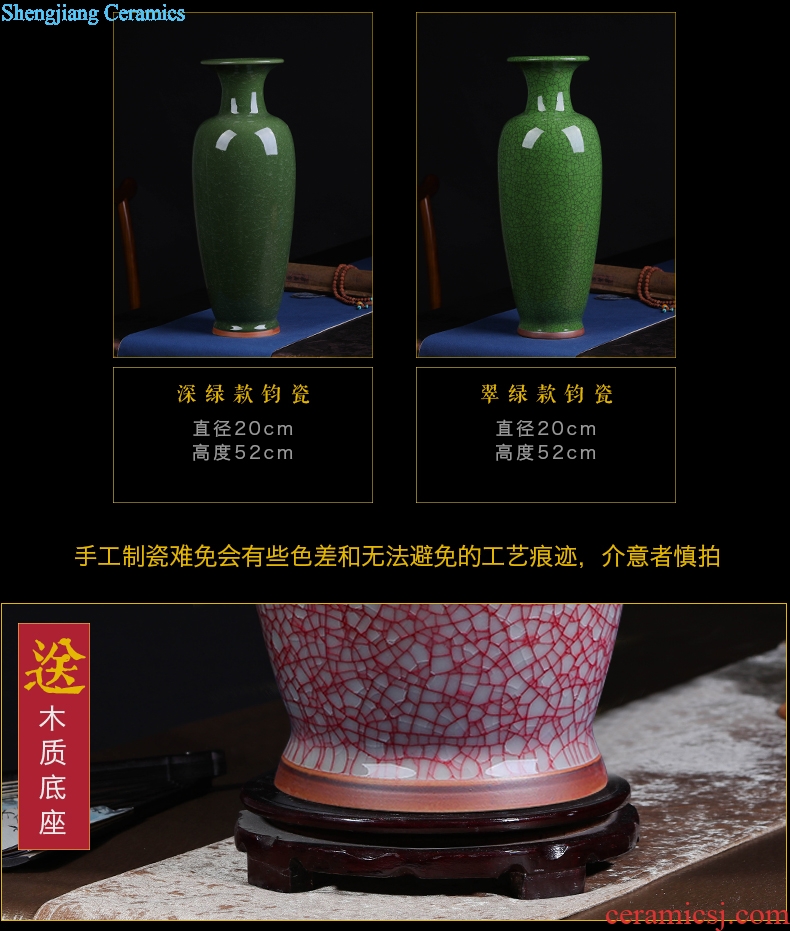 Jingdezhen large ceramic vases, flower arranging is jun porcelain TV ark furnishing articles of new Chinese style household living room decoration