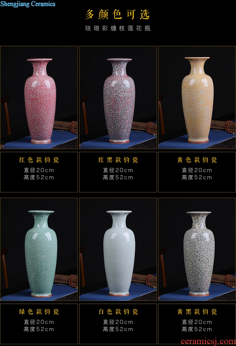 Jingdezhen large ceramic vases, flower arranging is jun porcelain TV ark furnishing articles of new Chinese style household living room decoration