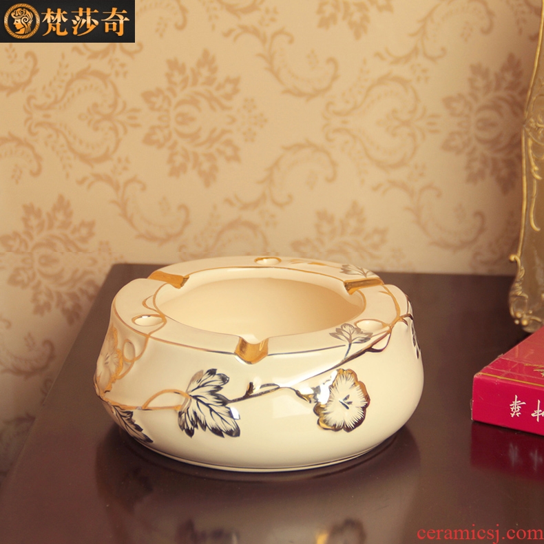 Vatican Sally's creative personality ceramic European custom gift ashtray with cover large ash tray sitting room office