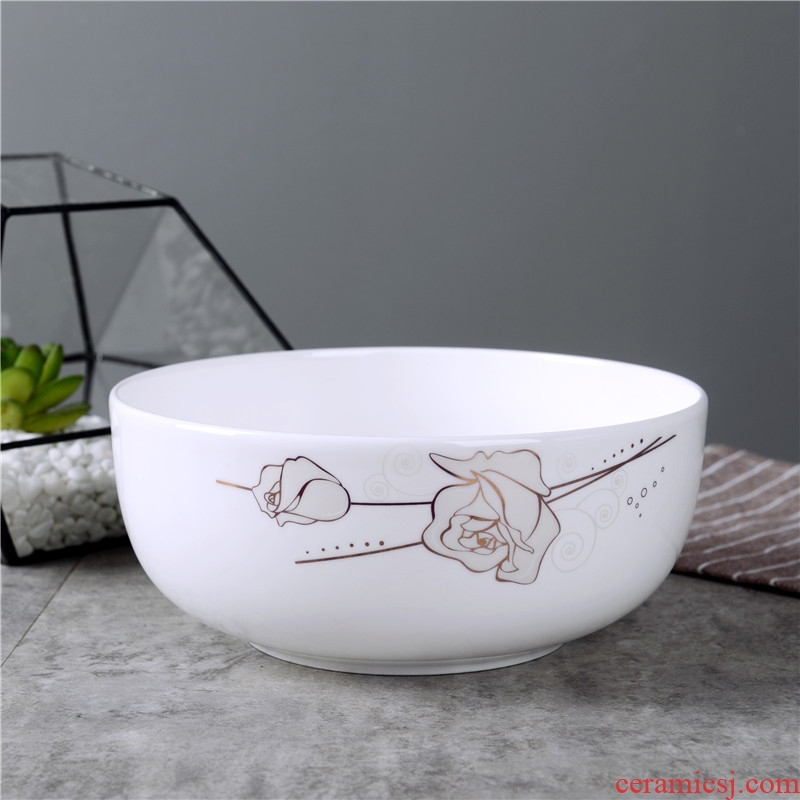 Jingdezhen 7 inches large single ceramic bowl noodles bowl beef bone China rainbow noodle bowl creative household rainbow noodle bowl
