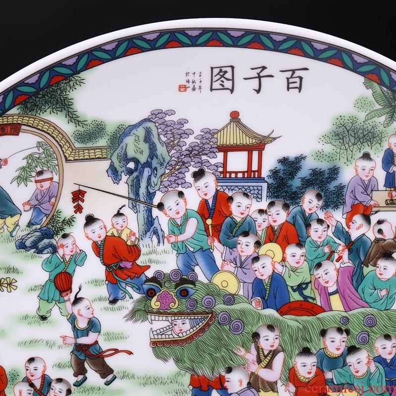 Hang dish of jingdezhen ceramics decoration plate figure Chinese wine rich ancient frame sitting room adornment is placed the ancient philosophers