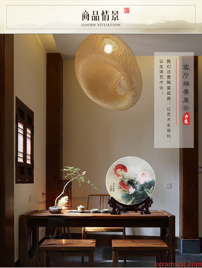 Hang dish of jingdezhen ceramics decoration plate more Chinese style home furnishing articles large sitting room every year