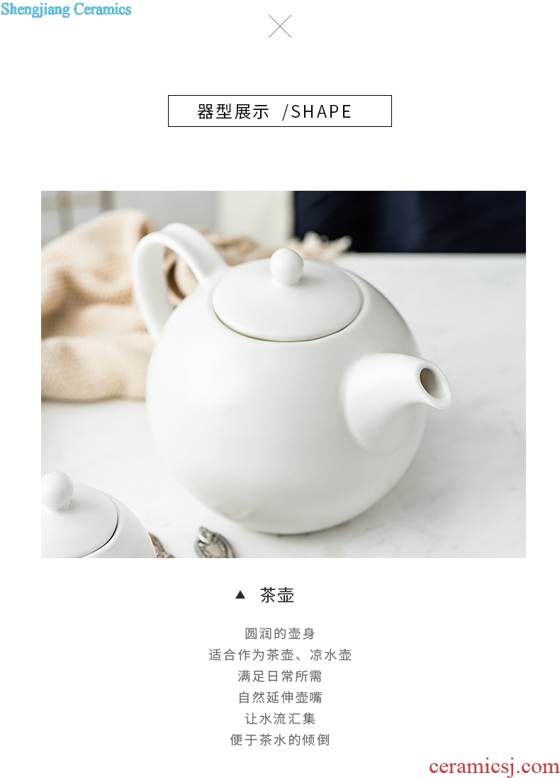 Ijarl million fine ceramic teapot household suit Japanese soup swallowing ceramic mug cup tea set suit Ceylon island