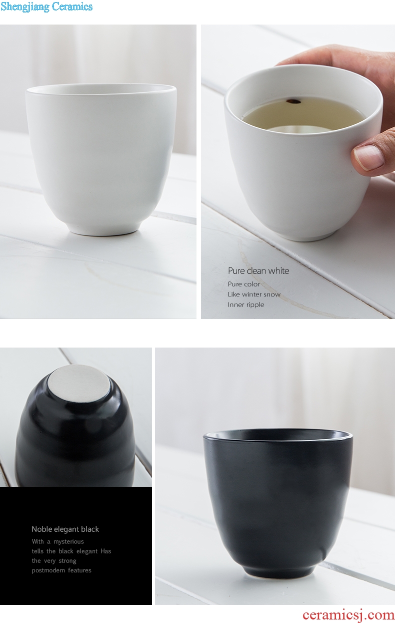 Ijarl million jia fashion European ceramic cup manual pure color soup cup tea set low water cup Ceylon island