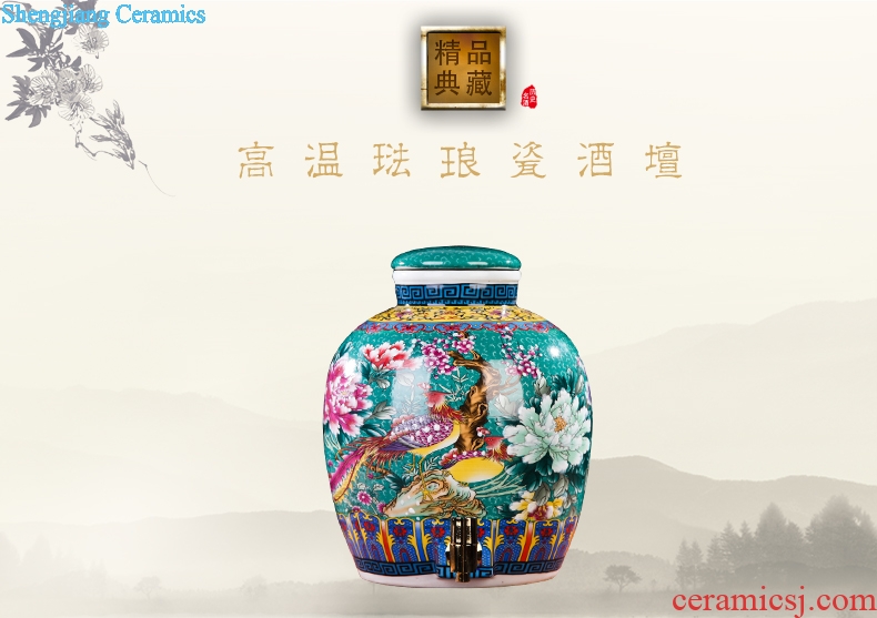 Jingdezhen ceramic jars 10 jins 20 jins 30 jins 50 jins bubble jars with leading wine jar bottles it hip flask