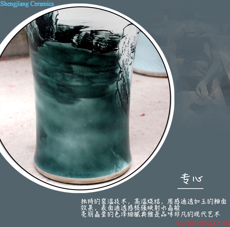 Hand painted landscapes of large vases, jingdezhen home sitting room of modern Chinese ceramics furnishing articles hotel decoration