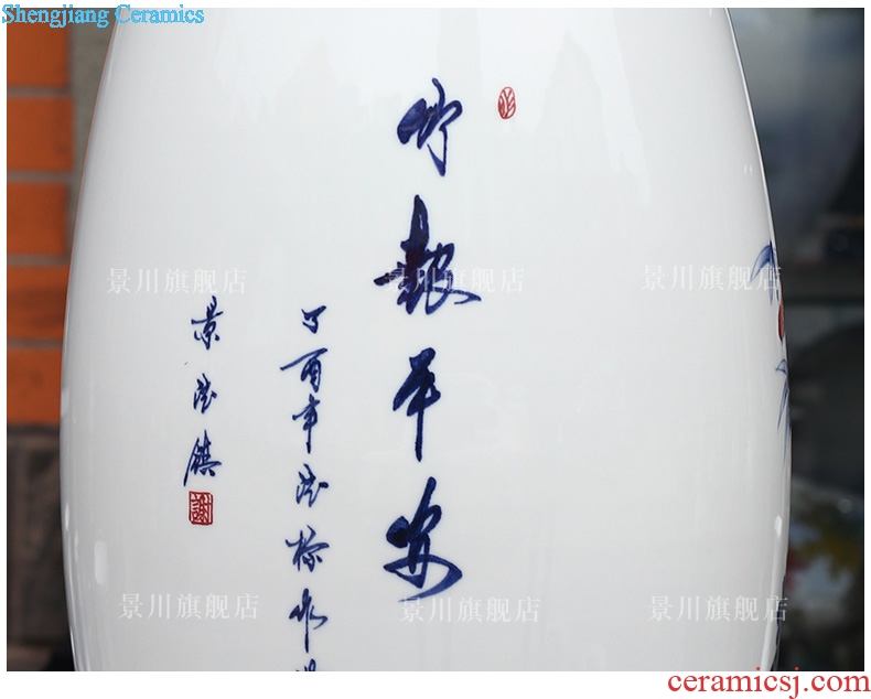 Jingdezhen ceramics hand-painted bamboo report peaceful ceramic vase home sitting room place modern archaized decorations