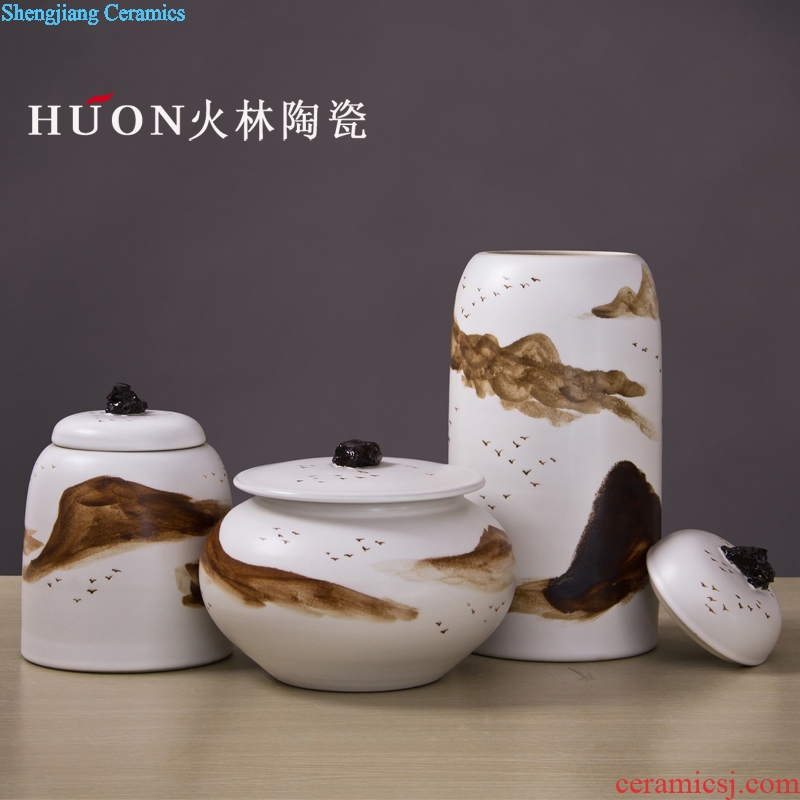 Jingdezhen manual painting original Chinese style adornment household ceramics modern living room TV ark practical furnishing articles