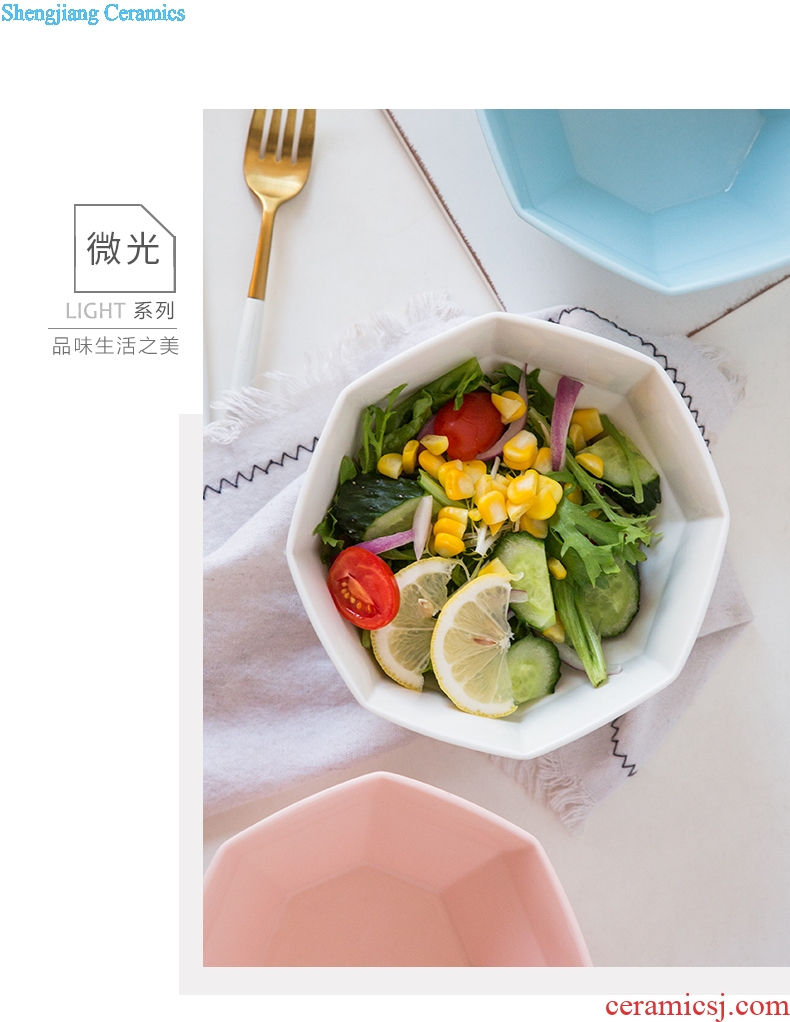 Million jia creative dessert home against hot Japanese Korean eat bowl anise light rainbow noodle bowl salad bowl