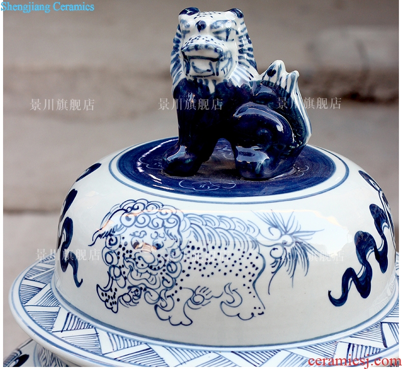 Extra large general jar of jingdezhen porcelain pottery imitation of classic blue and white porcelain the fairy sitting room party furnishing articles temple