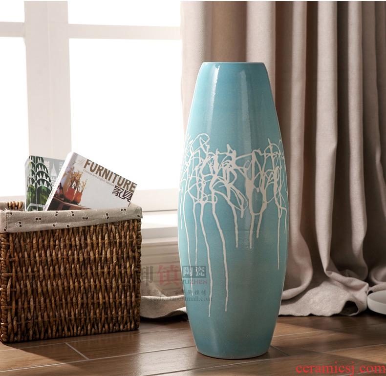Jingdezhen ceramic vase of large soft outfit art furnishing articles contracted and contemporary European creative home sitting room decoration