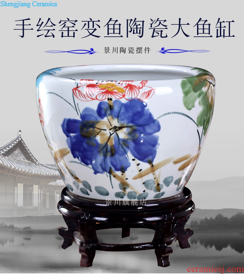 Jingdezhen ceramic VAT be born lucky feng shui and extra large lotus pond lily aquarium courtyard hotel company VAT