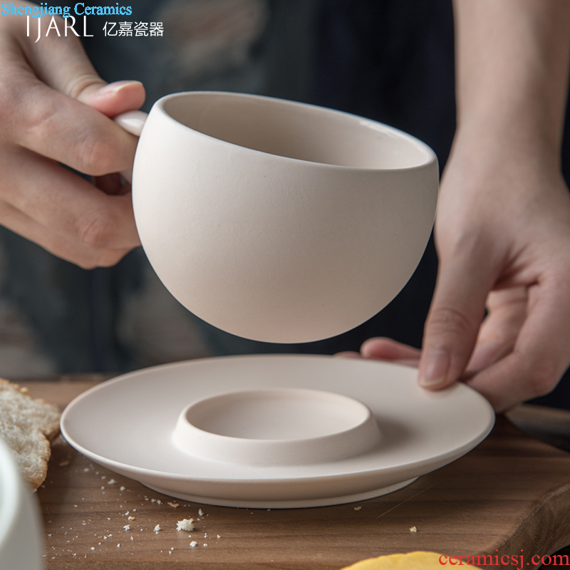 Ijarl million jia glass ceramic coffee cup suit with spherical cup suit milk cup cup small european-style luxury
