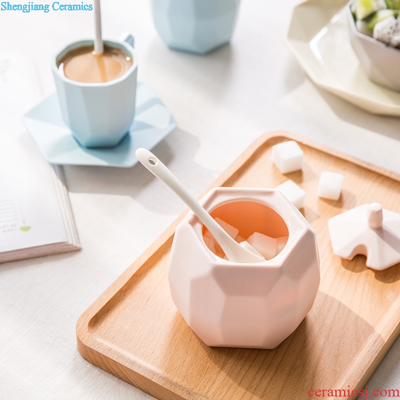Ijarl million jia creative Korean ceramic hand pot of coffee cups and saucers combination milk pot sugar pot afternoon tea set