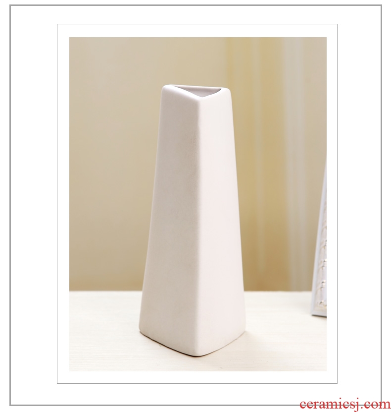 Ceramic vase planting furnishing articles creative contemporary and contracted sitting room white household soft adornment office floret